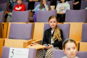 Uczestniczka finału Konkursu Wiedzy o Gdyni / fot. Uniwersytet WSB Merito Gdynia