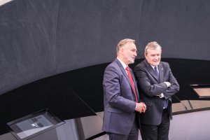 Prof. Piotr Gliński, wicepremier i Minister Kultury i Dziedzictwa Narodowego RP, prezydent Wojciech Szczurek fot. Karol Stańczak