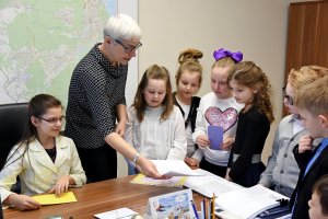 Przewodnicząca Rady Miasta Gdyni Joanna Zielińska opowiada o swojej pracy, fot. Michał Kowalski
