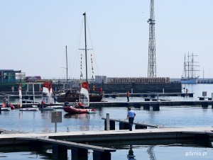 Oficjalnie powitanie pierwszej jednostki korzystającej z Mariny Yacht Park, fot. Kamil Złoch