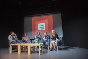 Debata "O związkach literatury i muzyki" w ramach festiwalu "Miasto Słowa", fot. Kamil Jasiński