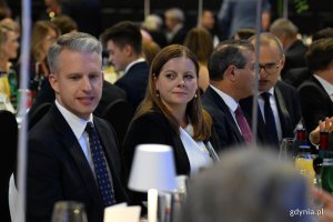 Arkadiusz Marchewka, sekretarz stanu w Ministerstwie Infrastruktury i  prezydent Aleksandra Kosiorek