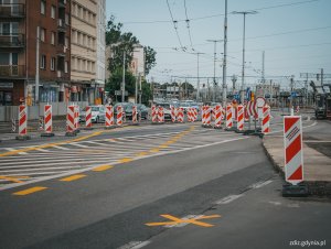 oznakowanie, tymczasowe oznakowanie na jezdni