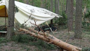 Harcerski Obóz w Czernicy po nawałnicy z 11.08 // fot. Piotr Kropidłowski