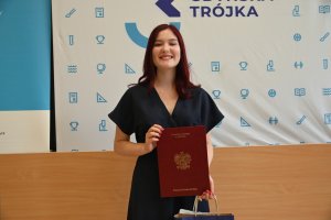 Podwójny jubileusz III LO im. Marynarki Wojennej w Gdyni - Maria Jankowska, najlepsza międzynarodowa gdyńska maturzystka (43 punkty na 45 możliwych do zdobycia). Fot. Zygmunt Gołąb 