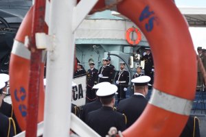  Przekazanie obowiązków dowódcy COM-DKM odbyło się na okręcie muzeum ORP „Błyskawica” // fot. Jan Ziarnicki