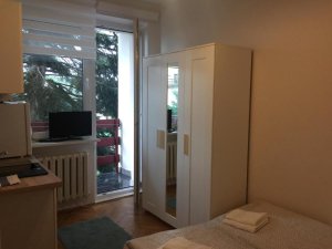 Apartamenty przy plaży, widok na jeden z pokoi