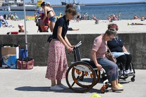 Każdy mógł sprawdzić, jak funkcjonuje wózek inwalidzki, fot. Magdalena Śliżewska