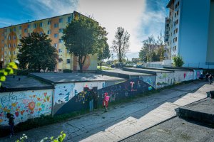 Mural przy ul. Uczniowskiej stworzyli mieszkańcy Witomina // fot. Jacek Klejment