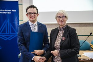 Jan Górecki i Przewodnicząca Rady Miasta Gdyni Joanna Zielińska / fot. Mateusz Dietrich 