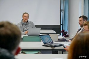 mec. Marcin Zawisza &ndash; przewodniczący Rady ds. Mężczyzn, Piotr Kajut &ndash; wiceprzewodniczący Rady ds. Mężczyzn podczas posiedzenia