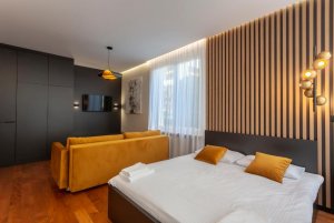 Jeden z apartament&oacute;w w obiekcie Apartamenty przy Plaży Klif