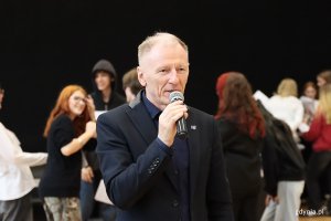 Casting do spektaklu „Sekret" w ramach projektu „PaT", na zdjęciu reżyser Grzegorz Jach (fot. Katarzyna Balcerzak)