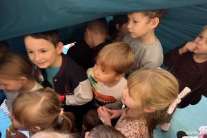 „Odprowadzam Sam”, na zdjęciu dzieci z Przedszkola nr 28 „Niezapominajka”(fot. Katarzyna Balcerzak)