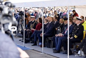 Uroczystość zakończenia kolejnego etapu budowy okrętu dla szwedzkiej marynarki wojennej, fot. Kamil Złoch