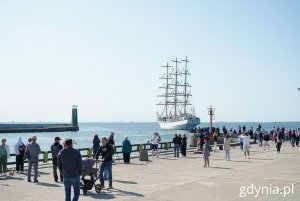 Mieszkańcy i bliscy żegnali załogę „Daru Młodzieży” (fot. Magdalena Starnawska)