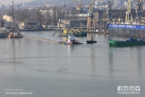 Rozbiórka nabrzeża Gdyńskiego - poszerzenie obrotnicy // fot. Tadeusz Urbaniak 