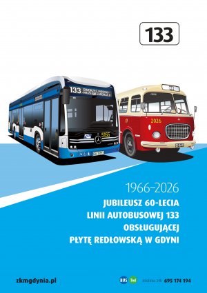 Urodzinowy plakat linii 133 (mat. ZKM Gdynia)