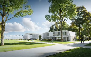 Wizualizacja przedstawiająca Olimpijskie Centrum Żeglarskie. (mat. Gdyńskie Centrum Sportu)