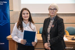 Olga Przekwas i Przewodnicząca Rady Miasta Gdyni Joanna Zielińska / fot. Mateusz Dietrich 