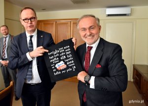 Ambasador Republiki Finlandii - Juha Tapio Ottman 26 lutego był gościem prezydenta Gdyni Wojciecha Szczurka // fot. Kamil Złoch