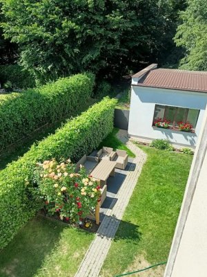 Anyżowy Zakątek, widok na ogr&oacute;d