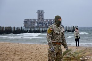Odważny trening na plaży w Babich Dołach // fot. Paweł Kukla