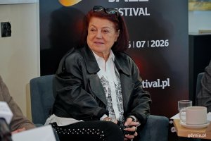 Urszula Dudziak &ndash; dyrektor artystyczna Energa Ladies&rsquo; Jazz Festivalu podczas briefingu zapowiadającego 22. edycję wydarzenia