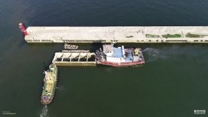 Rozbiórka nabrzeża Gdyńskiego - poszerzenie obrotnicy // fot. Paweł Brutel