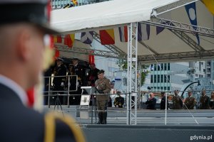 Gen. Wiesław Kukuła, szef Sztabu Generalnego WP przy mikrofonie