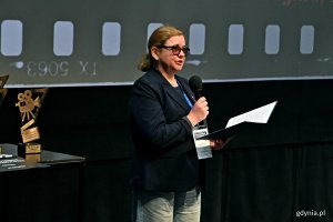 Anna Obuchowska &ndash; pomorski państwowy wojew&oacute;dzki inspektor sanitarny podczas gali finałowej Pomorskiego Festiwalu Kr&oacute;tkich Film&oacute;w o HIV 