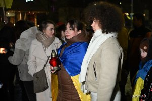 Symboliczny wiec na Placu Wolnej Ukrainy