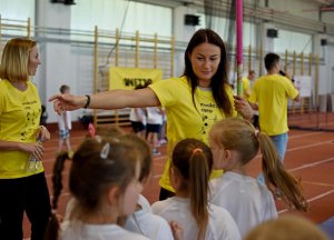 Monika Pyrek Camp w hali lekkoatletycznej Gdyńskiego Centrum Sportu, fot. Kamil Złoch