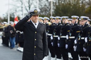Uroczystości oficjalne pod pomnikiem Polski Morskiej z okazji 93. rocznicy nadania praw miejskich, fot. Dawid Linkowski