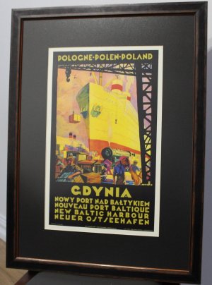 Kopię plakatu w stylu art deco „Gdynia Nowy Port nad Bałtykiem” od senatora Sławomira Rybickiego będzie można wylicytować w Teatrze Miejskim w Gdyni // fot. materiały prasowe