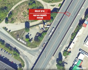 Estakada Kwiatkowskiego - naprawa elementu dylatacji 