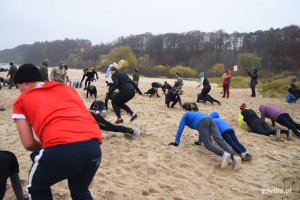 Odważny trening na plaży w Babich Dołach // fot. Paweł Kukla