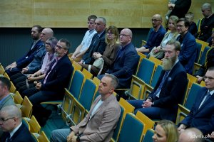 Uczestnicy gali honorującej dawc&oacute;w krwi z regionu 