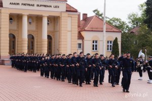 Podchorążowie Akademii Marynarki Wojennej podczas uroczystej przysięgi wojskowej 