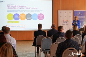 Prelekcja kierownik Horyzontalnego Punktu Kontaktowego ds. Programu Ramowego UE Horyzont Europa Polska Północna Renaty Downar-Zapolskiej (fot. Magdalena Starnawska)