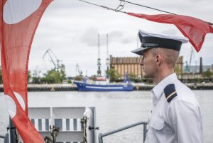 ORP Mewa udostępniona została zwiedzającym z okazji 30. rocznicy wizyty Jana Pawła II w Gdyni.//fot. Dawid Linkowski