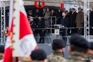 Władysław Kosiniak-Kamysz - wicepremier, minister obrony narodowej podczas uroczystości z okazji 106. rocznicy utworzenia Marynarki Wojennej