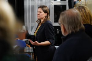 Marta Miłoszewska, dyrektorka Teatru Miejskiego w Gdyni podczas spotkania