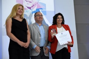 Wyróżnienie odbiera Joanna Sokołowska z "Culture Avenue" // fot. Michał Puszczewicz