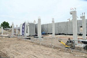 Plac budowy nowych hal stoczniowych na terenie PGZ Stoczni Wojennej // fot. Magdalena Czernek