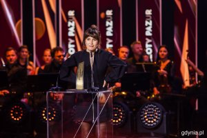 Emi Buchwald. Gala wręczenia nagród 50. Festiwalu Polskich Filmów Fabularnych w Gdyni w Teatrze Muzycznym (fot. Karol Stańczak)
