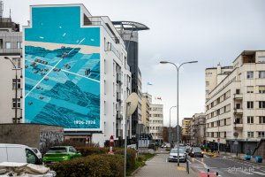 Mural sfinansowany przez firmę AB Inwestor na budynku La Esquina (ul. 3 Maja 30) w Śródmieściu (fot. Kamil Złoch)