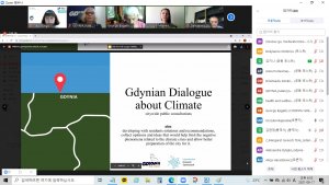 Warsztat online w ramach Sieci Miast Uczących Się UNESCO, współorganizowany przez Gdynię. Prezentacja Gdyńskiego Dialogu o Klimacie prowadzonego przez Laboratorium Innowacji Społecznych // mat Laboratorium Innowacji Społecznych
