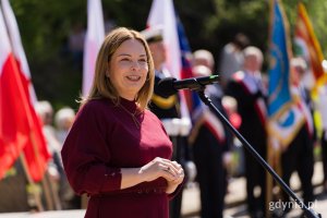 Przemawia Oktawia Gorzeńska, wiceprezydentka Gdyni