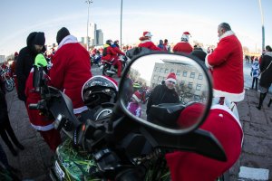 Mikołaje na motocyklach w Gdyni, fot. Karol Stańczak